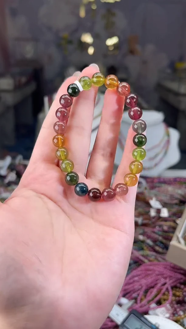 /未镶嵌碧玺8mm+碧玺单圈多样性发货