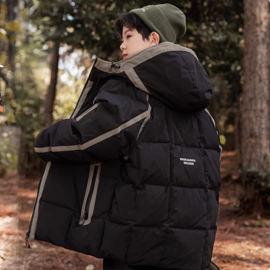 2024新款中大童羽绒服男童儿童洋气中长款加厚白鸭绒外套冬季防风