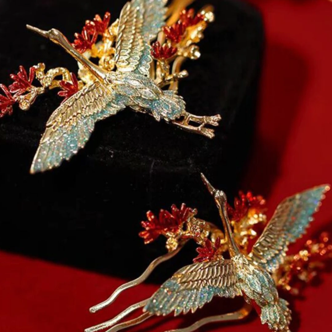 凤凰发钗发簪女新中式复古风百搭发饰古典簪子小众个性造型新娘手