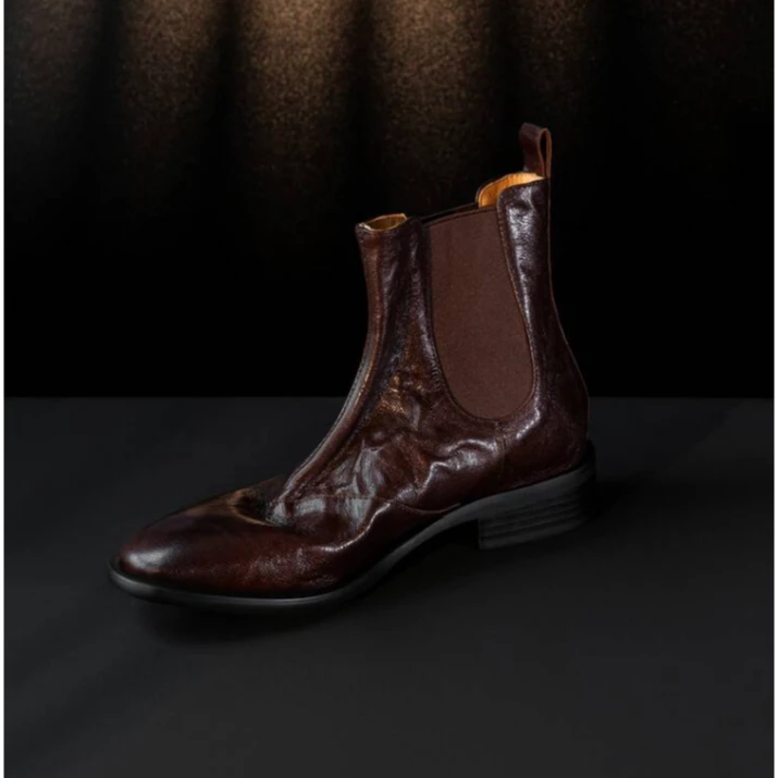 高货时尚真皮断码女鞋方头短靴复古英伦风靴子牛皮尖头皮靴擦色