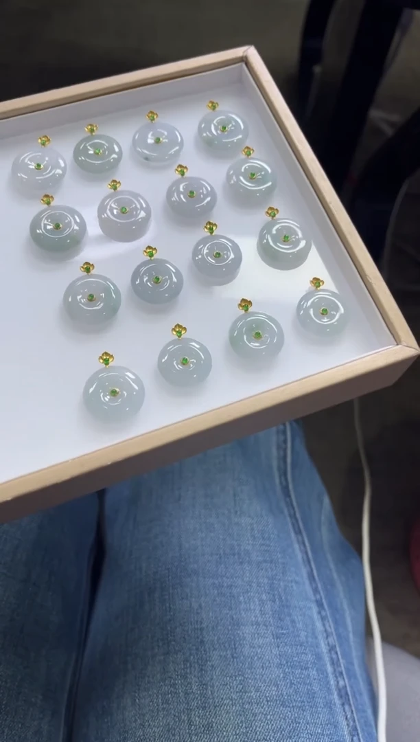 颈饰未镶嵌翡翠V414/多样性发一件/配绳子（小）