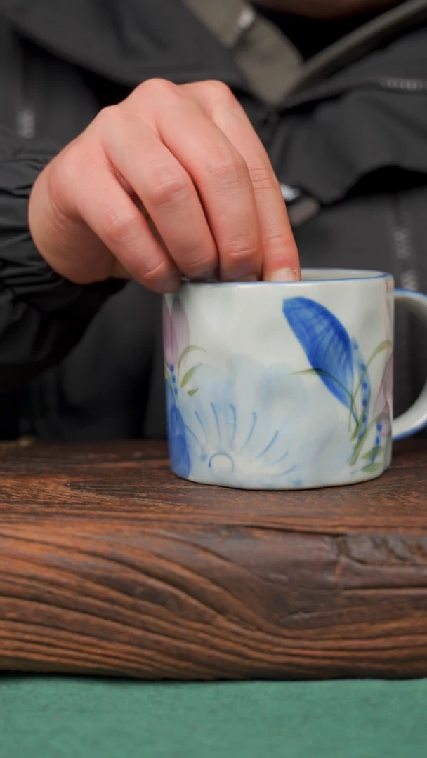 【闪购商品】瓷片66景德镇杯釉下手工手绘瓷器