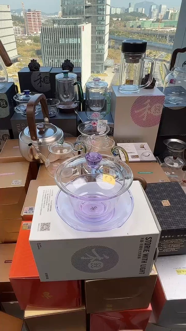 @@禾器荷叶盖碗浅紫色