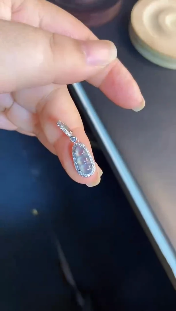 吊坠(不含链)银S925镶嵌翡翠1