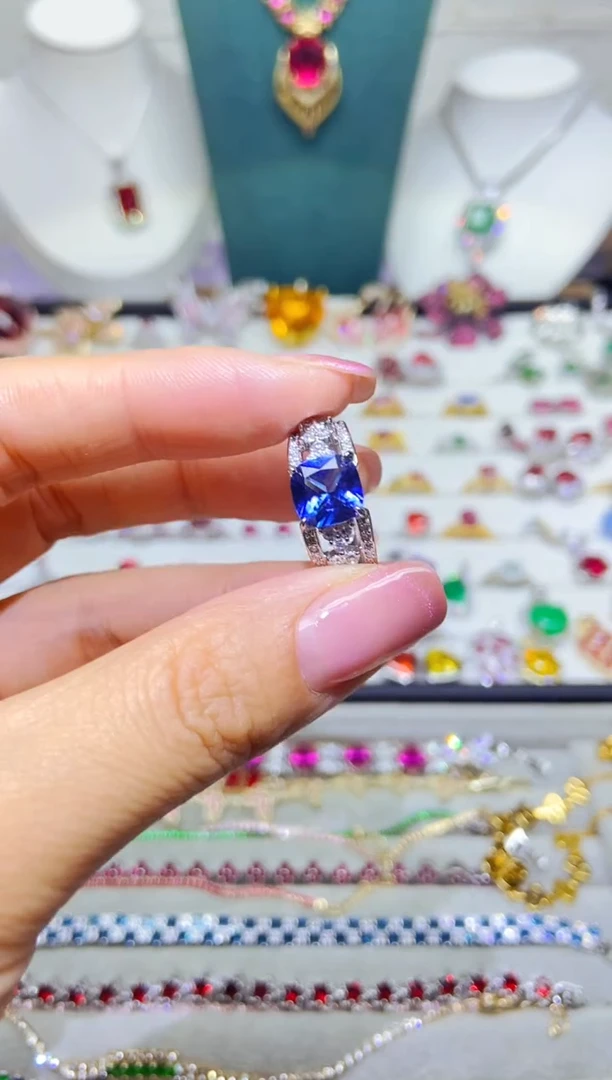 银S925镶嵌耳饰紫晶1