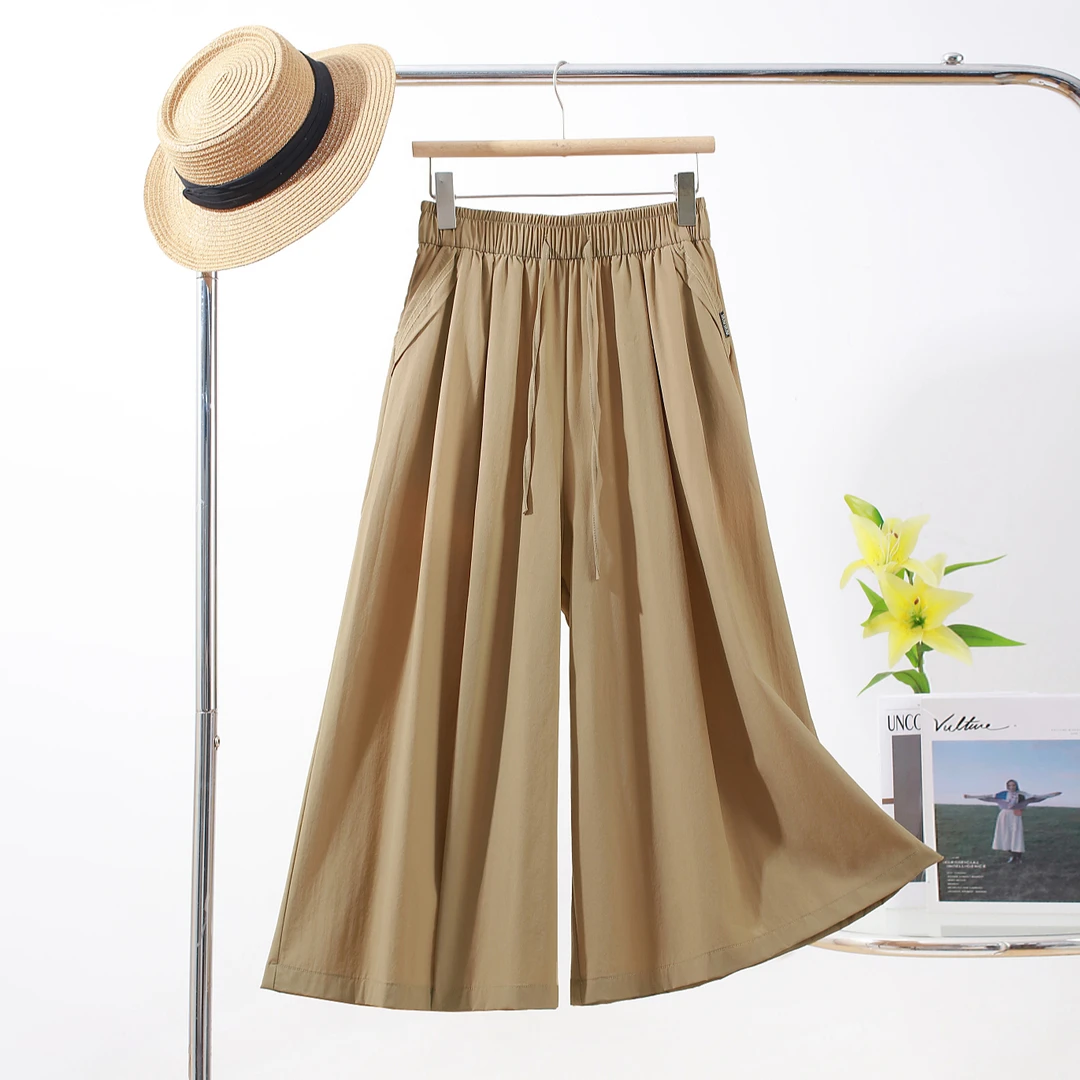 【即发】防晒裙裤女冰感垂顺显高显瘦夏季薄款阔腿裙裤松宽松DS2506