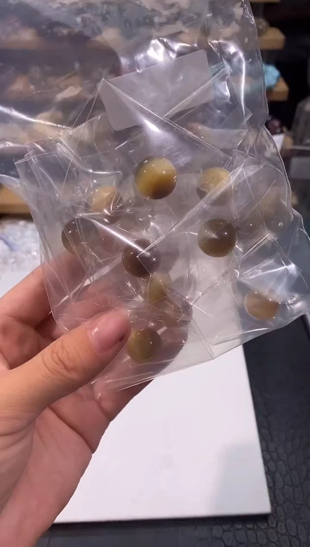 水晶手链未镶嵌金虎眼单珠14mm多样性发一