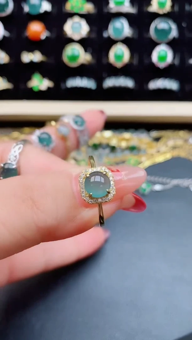 【闪购商品】翡翠戒指银S925镶嵌50850