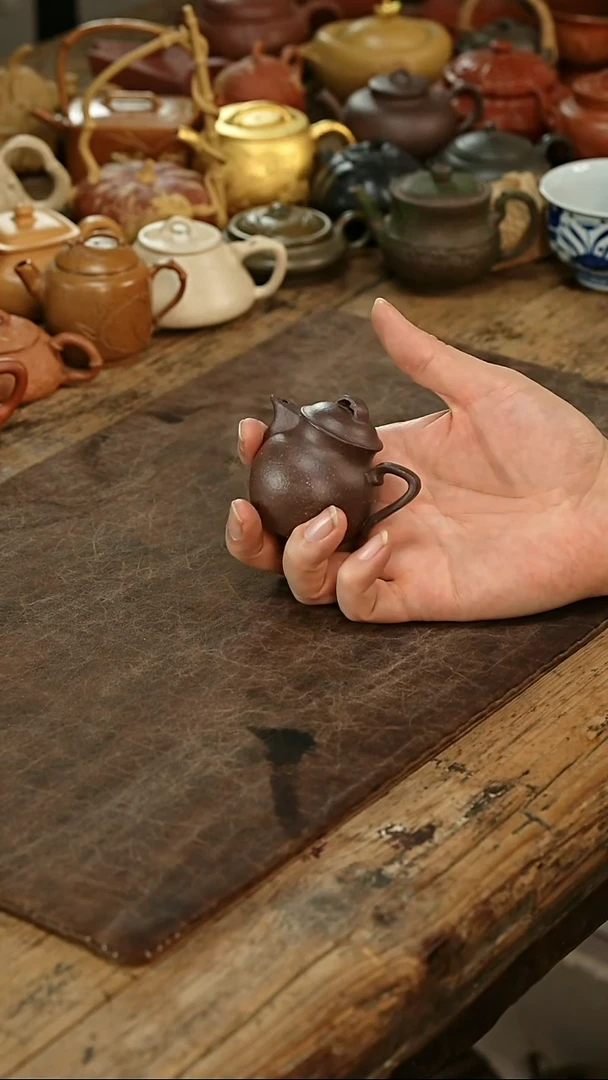 茶壶紫砂小圆帽紫砂壶65cc