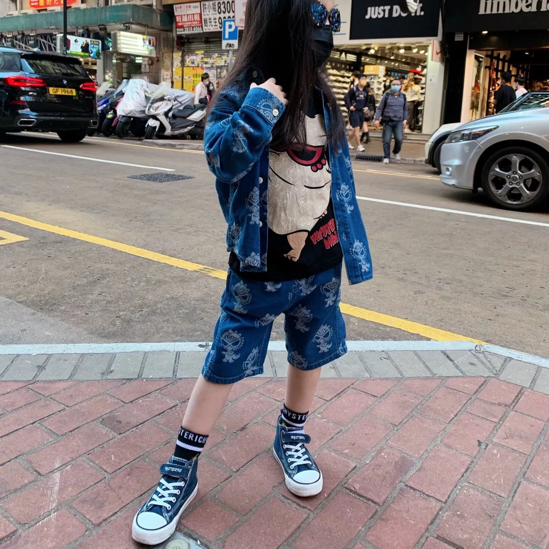 *8003【奶嘴小刺绣】牛仔休闲帅气洋气儿童套装