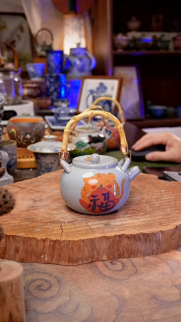 杯子福 虎手工手绘手工手绘