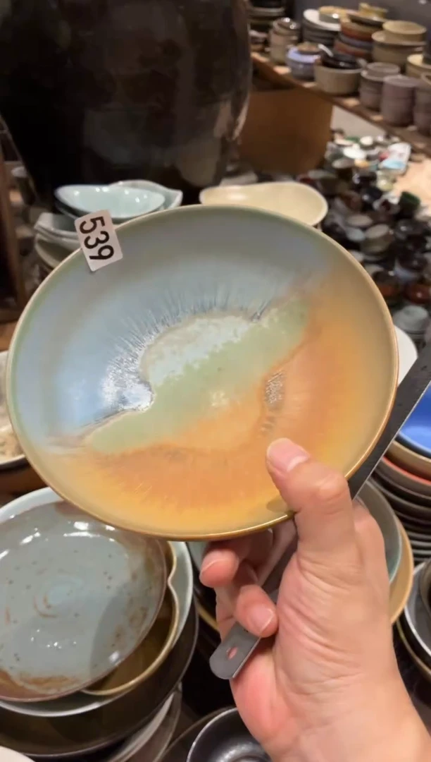 瓷片听539  半沙半海元宝盘1个
