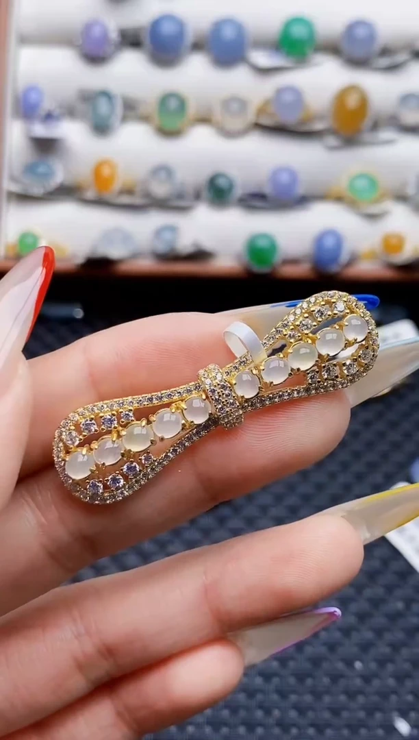 银S925镶嵌戒指翡翠4582