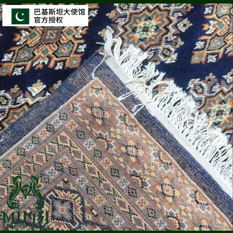 1-17巴基斯坦纯手工艺羊毛地毯/墙饰卧室挂毯加厚复古印花民族风