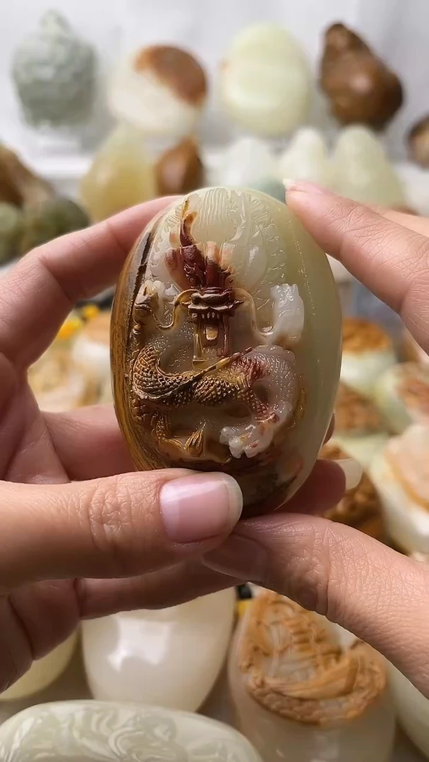 石材古青石棉纹正常不退换九五龙