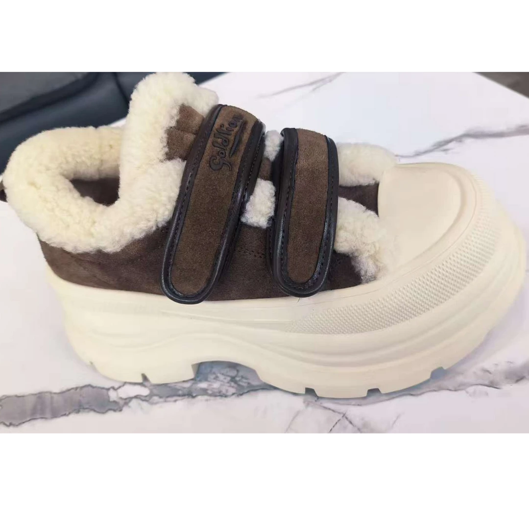 Goldlion/金利来休闲小白鞋轻职风纯色休闲风棉鞋极简风冬季