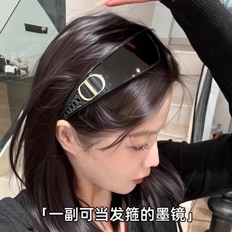 发箍墨镜女二合一小红书同款y2k美式高颅顶头箍太阳眼镜2025新款