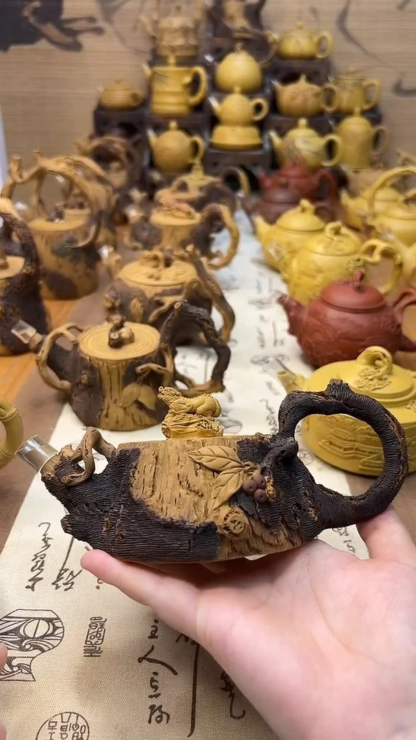 茶壶紫砂禹*仿木麒麟壶