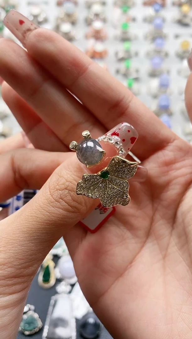 【闪购商品】翡翠戒指银S925镶嵌盘主女戒专场