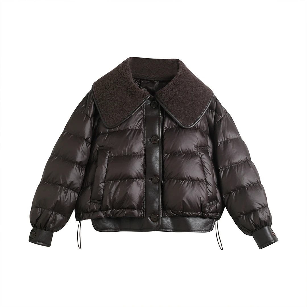 DX.DAXI【雾都晚宴】90白鸭绒 大毛毛翻领百搭羽绒服 JHYRSJ2325