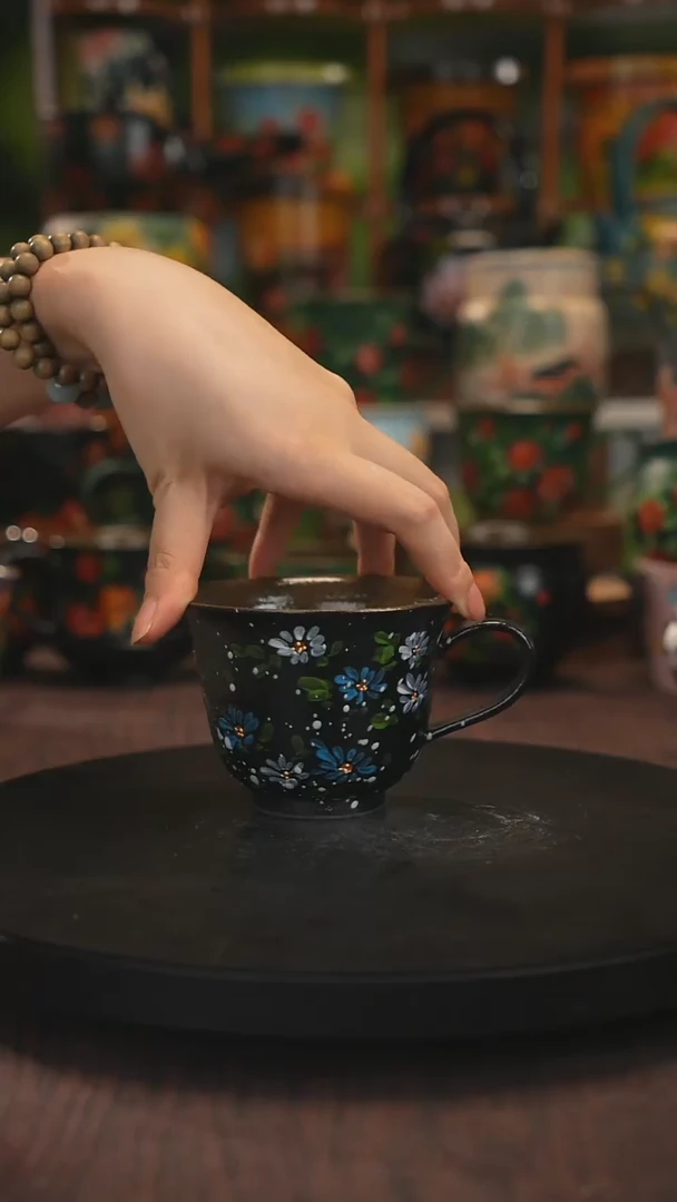 紫砂油画手绘釉下彩