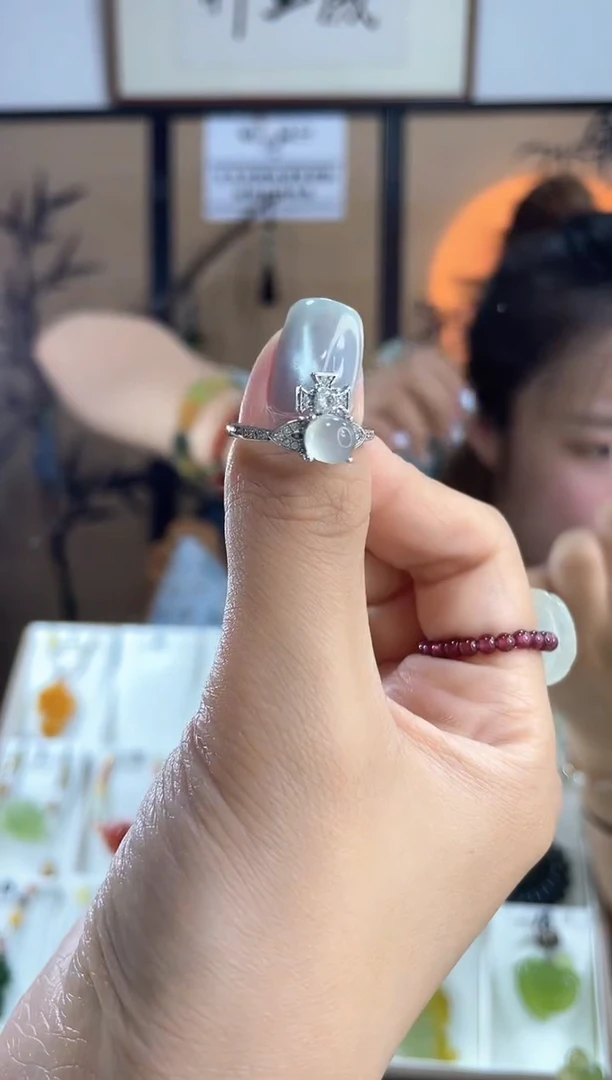 岫玉未镶嵌戒指多样性发货其中发一