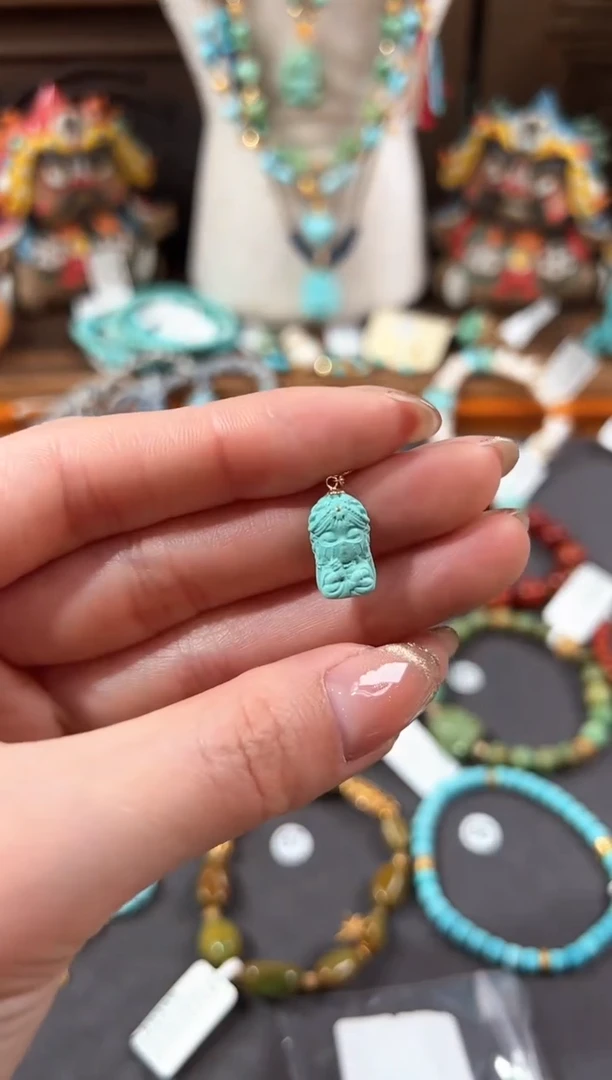 【闪购商品】绿松石提溜18K金镶嵌绿松石提溜