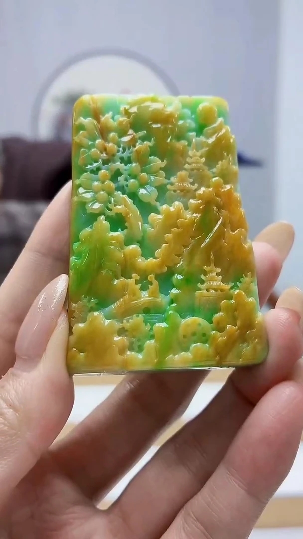 未镶嵌定制翡翠5145MM-毛货挂件56