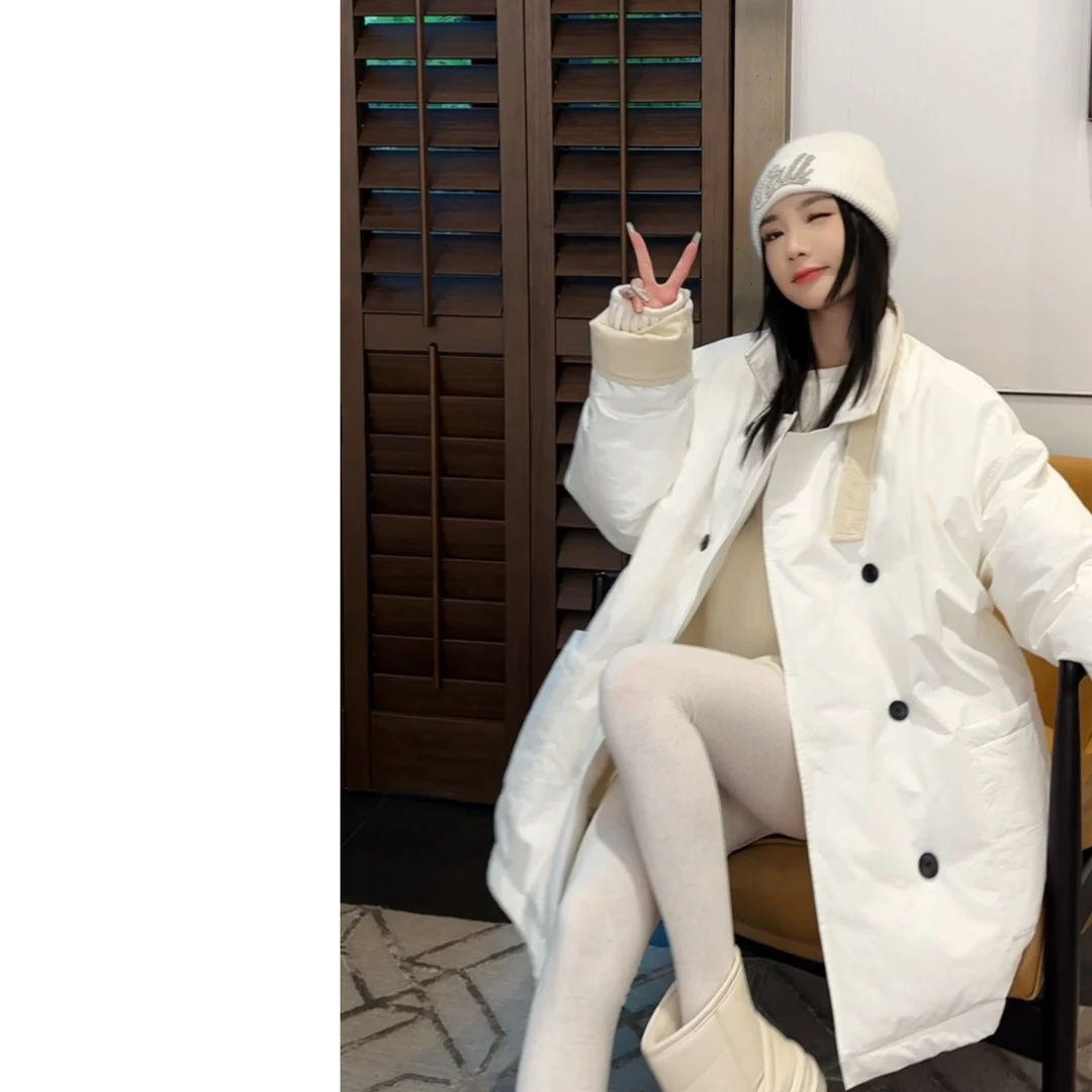 【赵一一】棉服冬季穿搭纯色高级撞色保暖休闲外套 Y22620