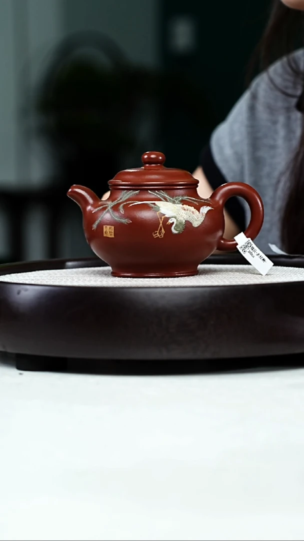茶壶紫砂CZ-0012掇只-大红袍-360cc