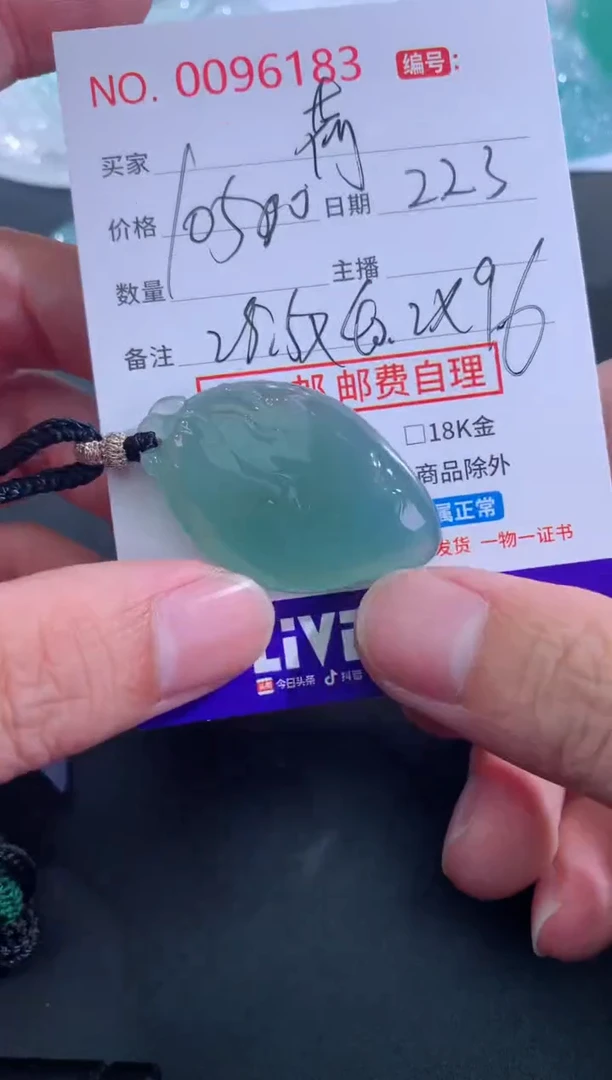 【闪购商品】翡翠颈饰未镶嵌荷