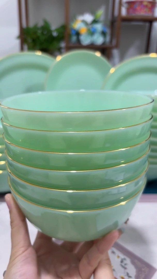 5.5英寸玉瓷碗6个口径13.8厘米