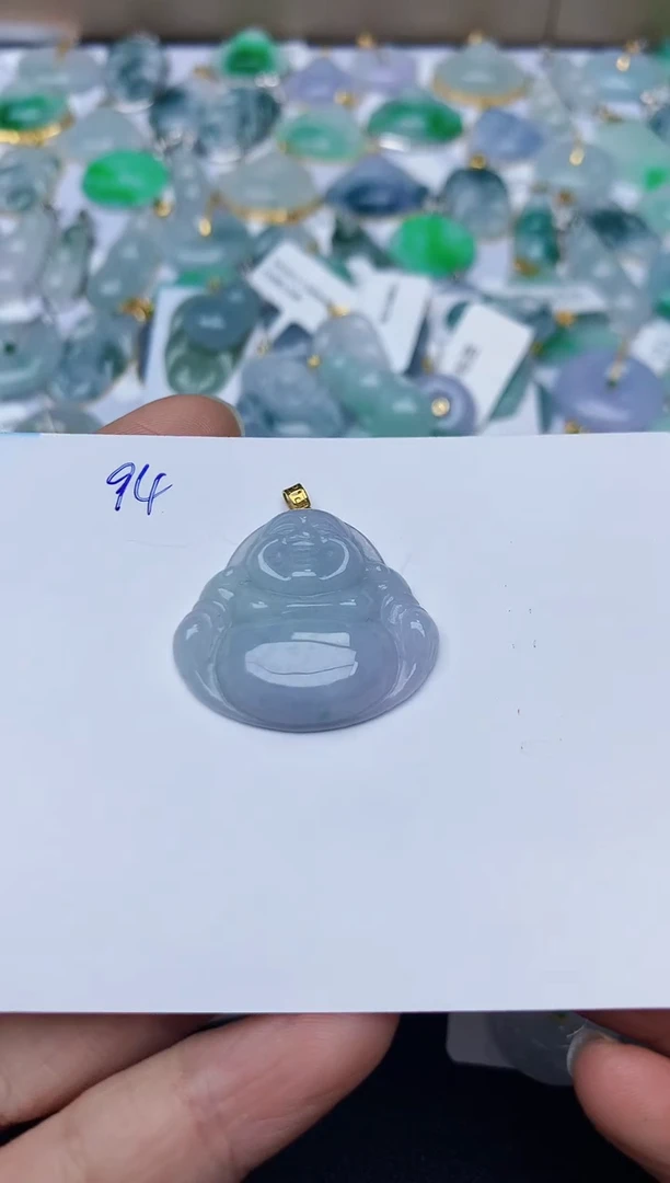 【闪购商品】翡翠颈饰18K金镶嵌天然翡翠A货  94