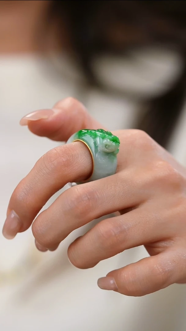 未镶嵌戒指翡翠戒指63