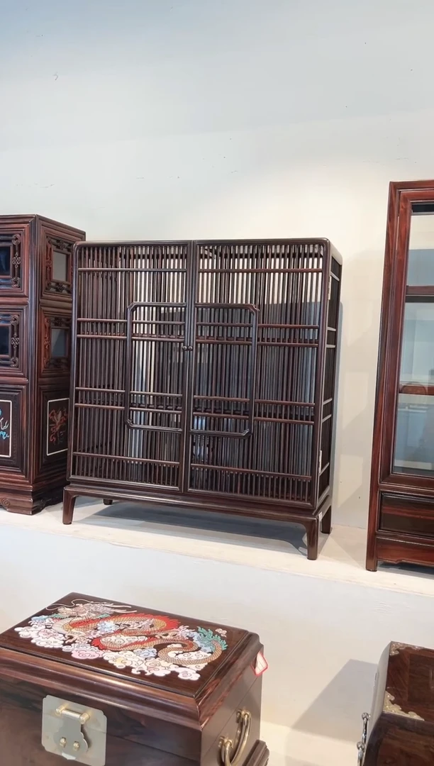 红酸枝木类家具老挝大红酸枝 影柜