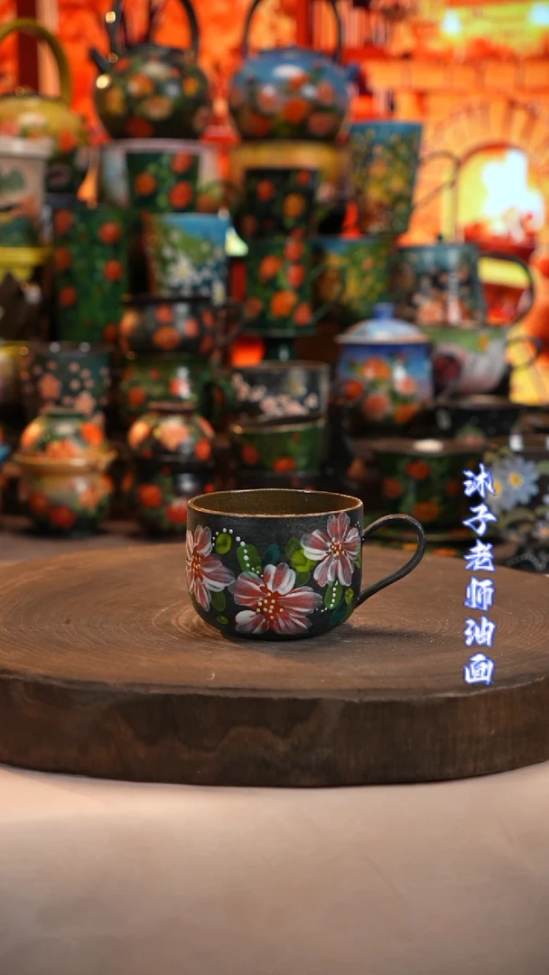 油画   釉下彩  杯子