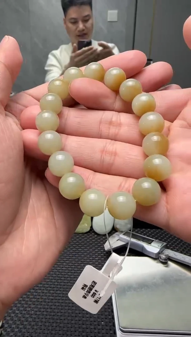 未镶嵌手串和田玉若羌糖手串卡12