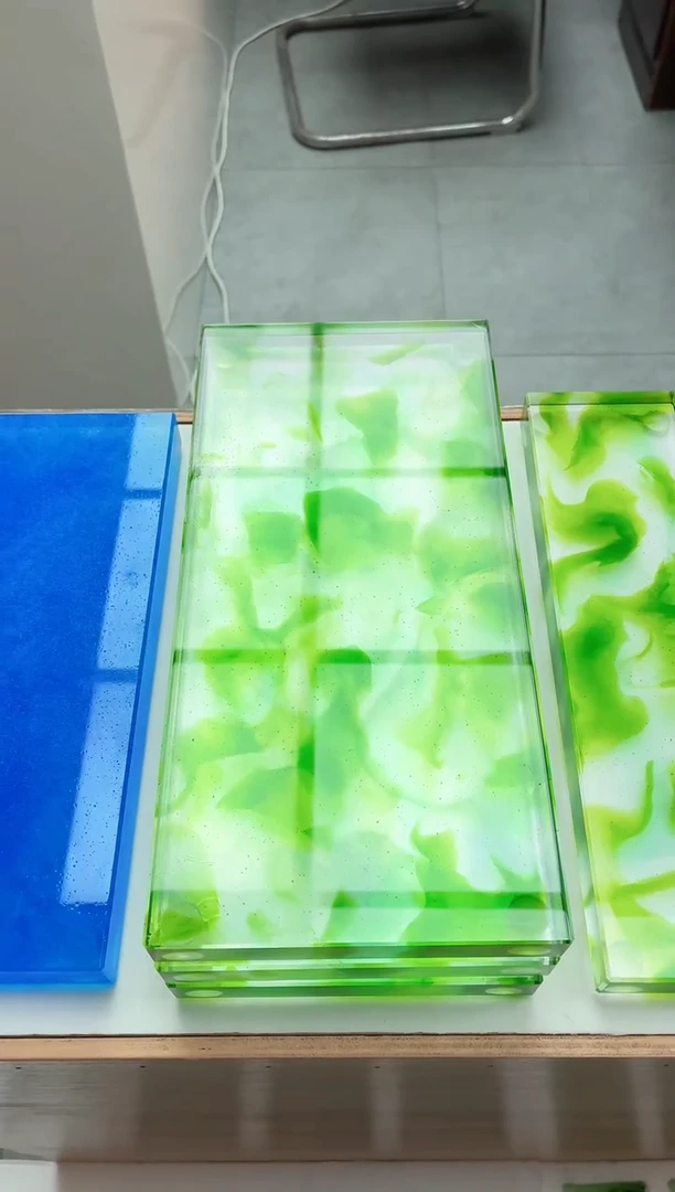 手工艺品琉璃绿花纹干泡台壶承31*14*2.5公分