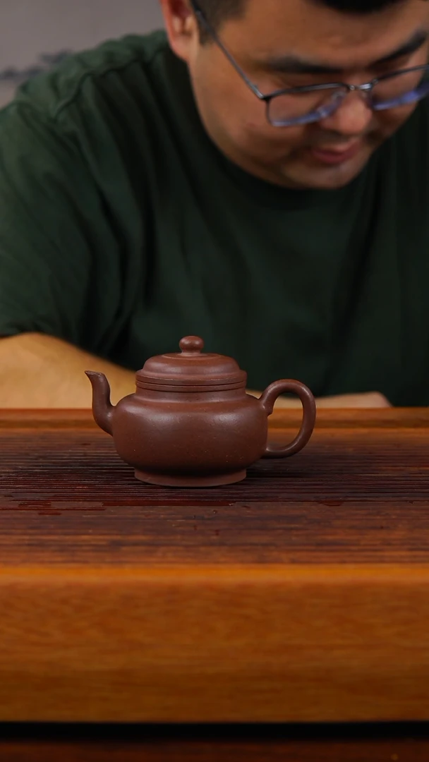 茶壶紫砂早期定制紫泥大彬宫灯130