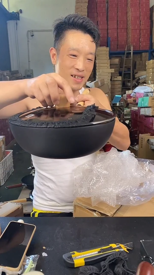 食品级塑料1素味万锤煎炒锅26有盖