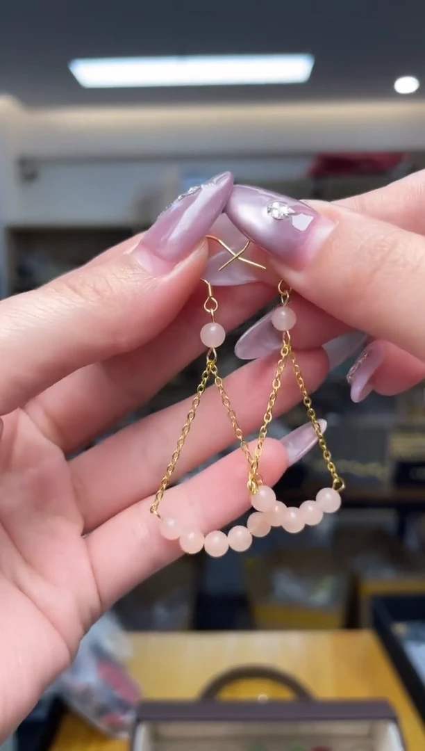 和田玉银S925镶嵌耳饰（多样性单个发货）