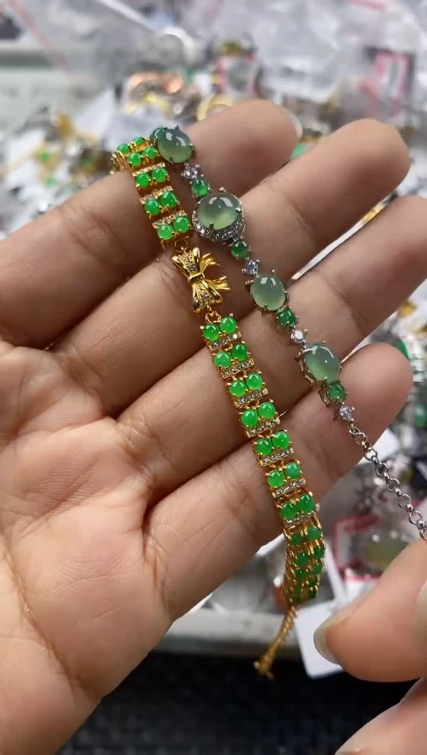 银S925镶嵌戒指翡翠333---9