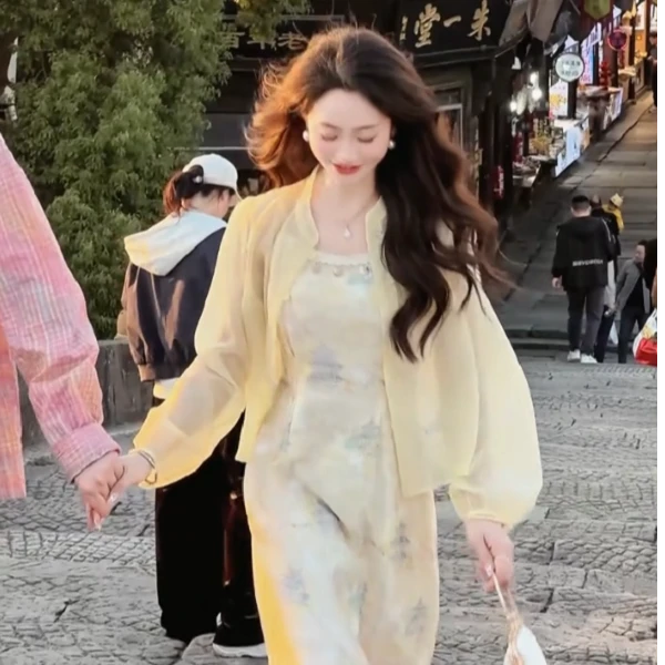 【山水画卷】2025春季A201新款气质套装连衣裙SXTZJ25057