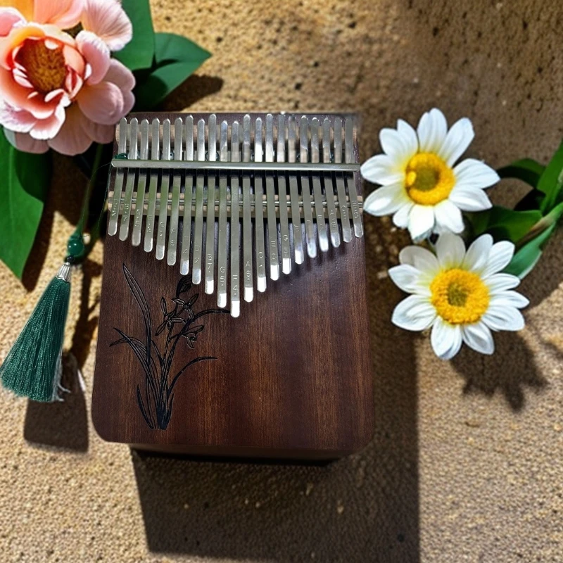21音中国风兰花草板式琴卡林巴拇指琴适合零基础初学者成人小孩