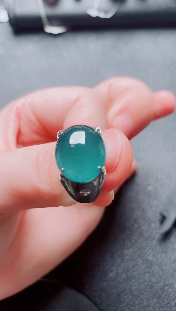 银S925镶嵌戒指翡翠11111
