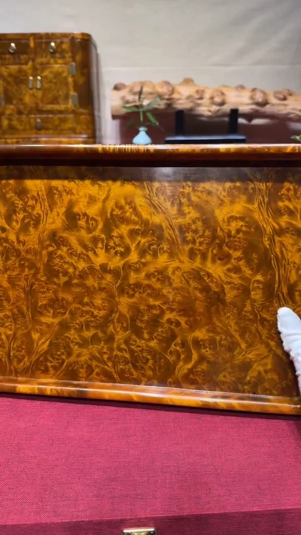 帝王之木：满留疤文承盘 长35.5宽25.3高3cm