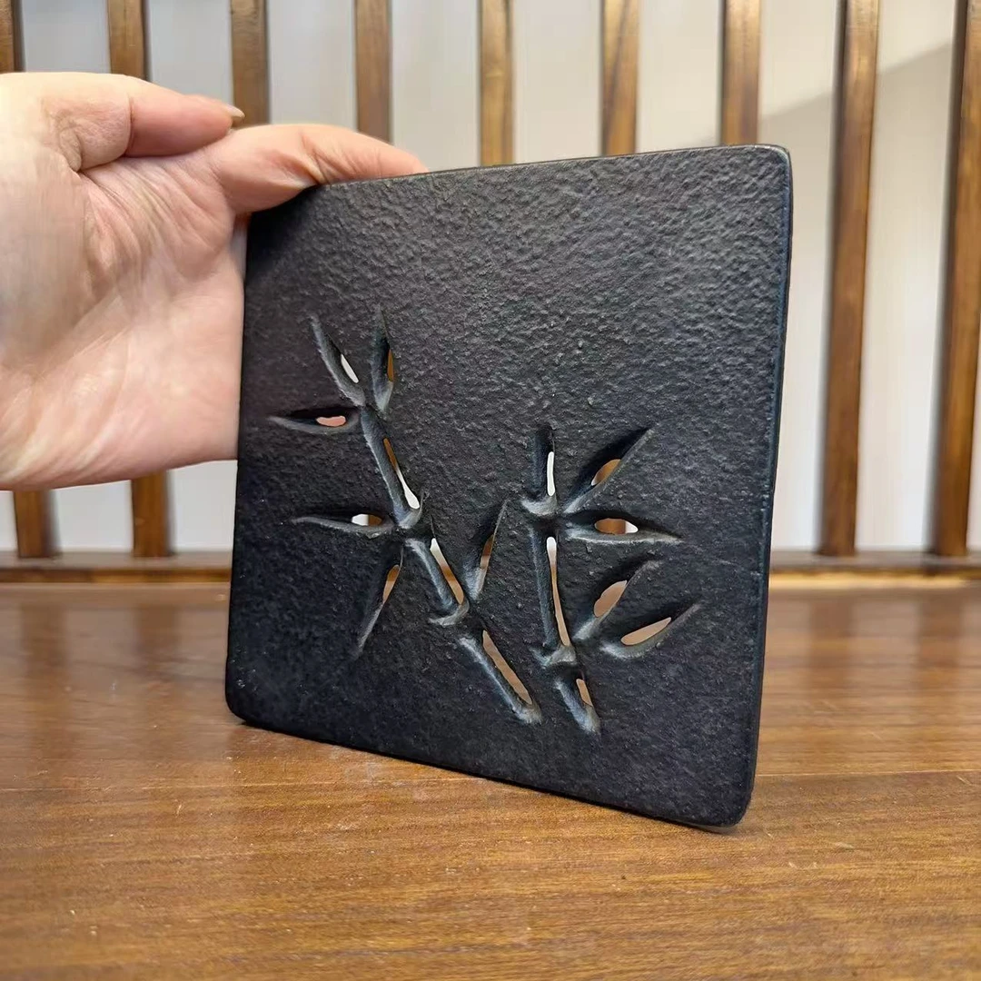 双竹壶垫   纯手工 铸铁壶  生铁壶  烧水壶 铁壶