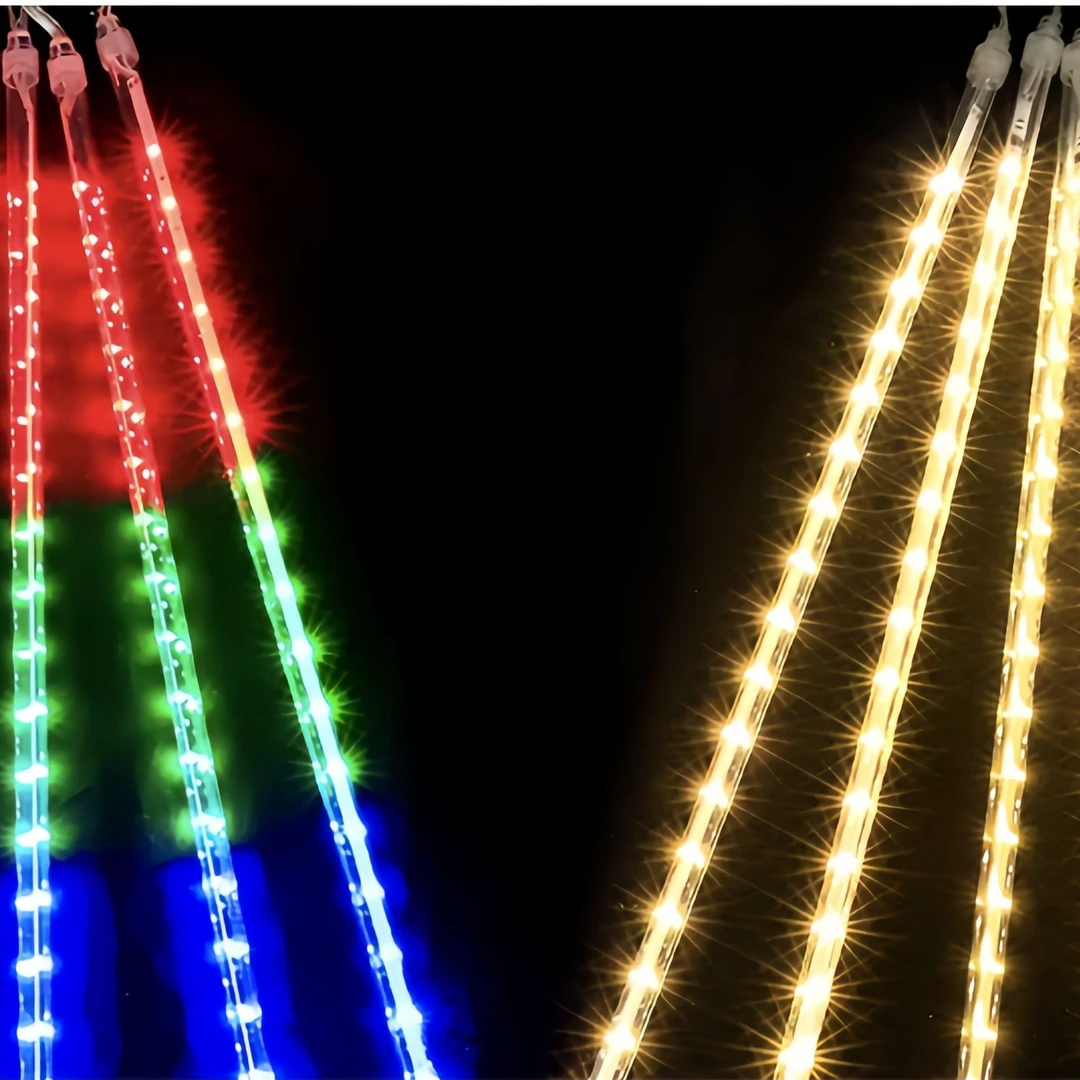 流星雨灯柱浪漫漫天气氛灯柱星星灯户外防水农村院子专用彩灯