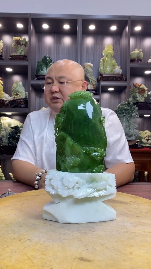 玉-*玉岫岩料手工雕刻摆件居家装饰送礼一物一图