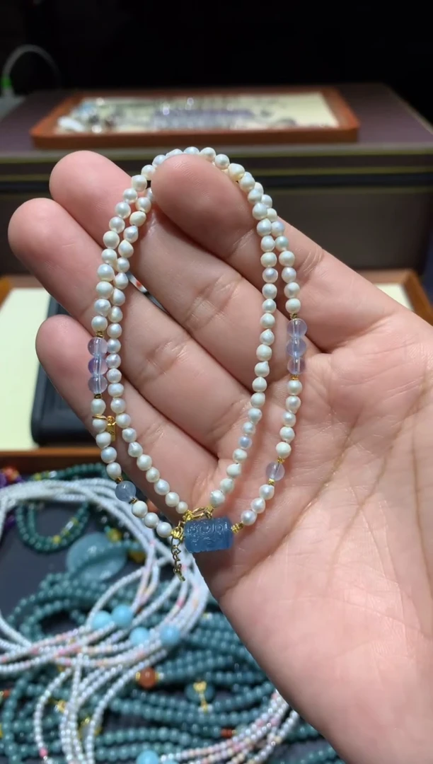 【闪购商品】淡水珍珠颈饰未镶嵌H57【多样性发其一】